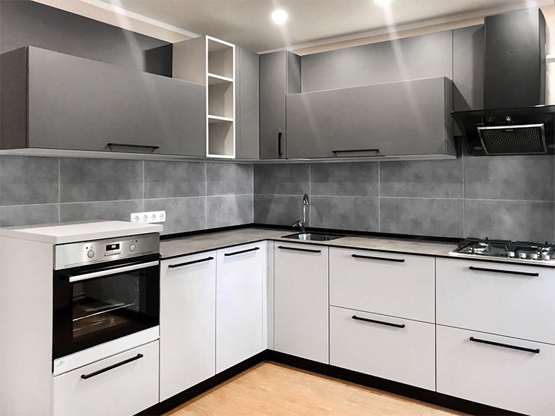Decor Grey kitchen countertops Fundermax - photo №0