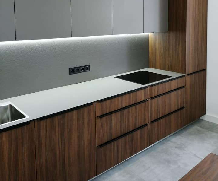 Decor Grey&Wood Kitchen countertops Fundermax - photo №0