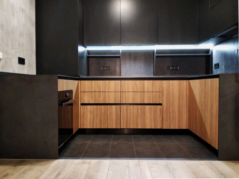 Decor Private kitchen in Echo park living complex countertops Fundermax - photo №2