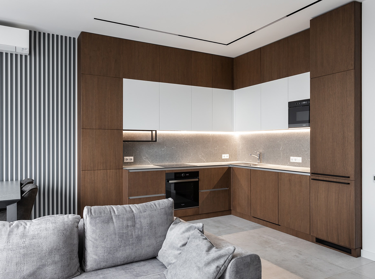 Decor Modern kitchen in a modern space countertops Fundermax - photo №3