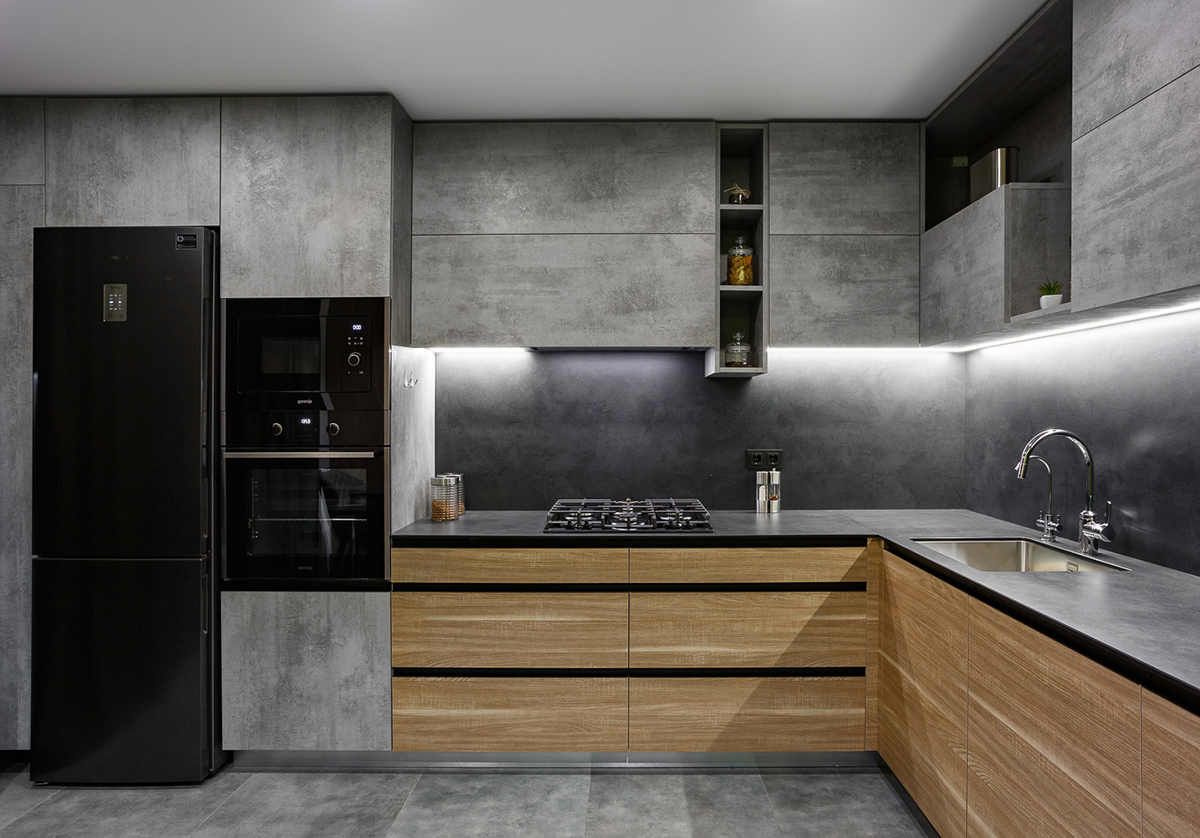 Decor Modern loft kitchen countertops Fundermax - photo №4